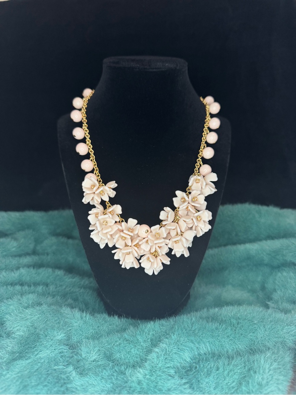 Talbots Floral Necklace- Blush Pink